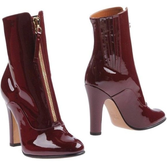VALENTINO GARAVANI Red Runway Patent Leather Boots NWT Sz 6 - Picture 2 of 8